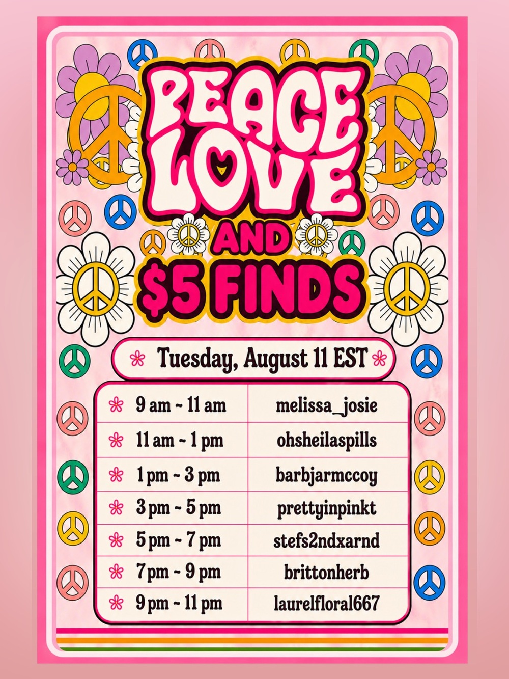 8/11 Peace Love and $5 Finds Raid Train - Picture 1 of 2